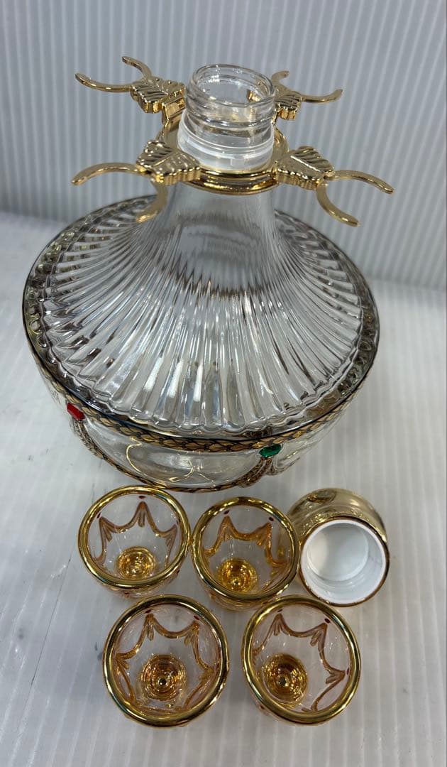 Ladogaインペリアルコレクション エッグ型ガラスアート空のボトル