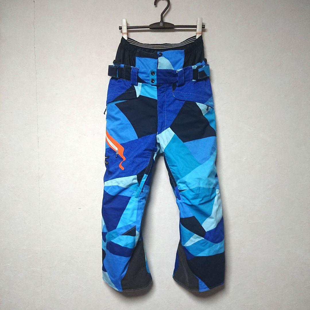 送料無料【MIZUNO】青色総柄スキーパンツ L-72