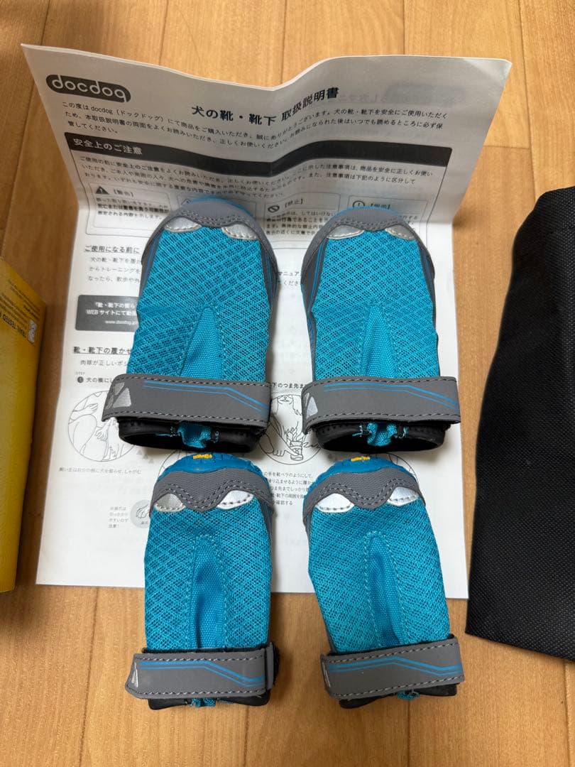 Y-RO419 犬用ブーツRUFFWEAR GRIP TREX青4足セット