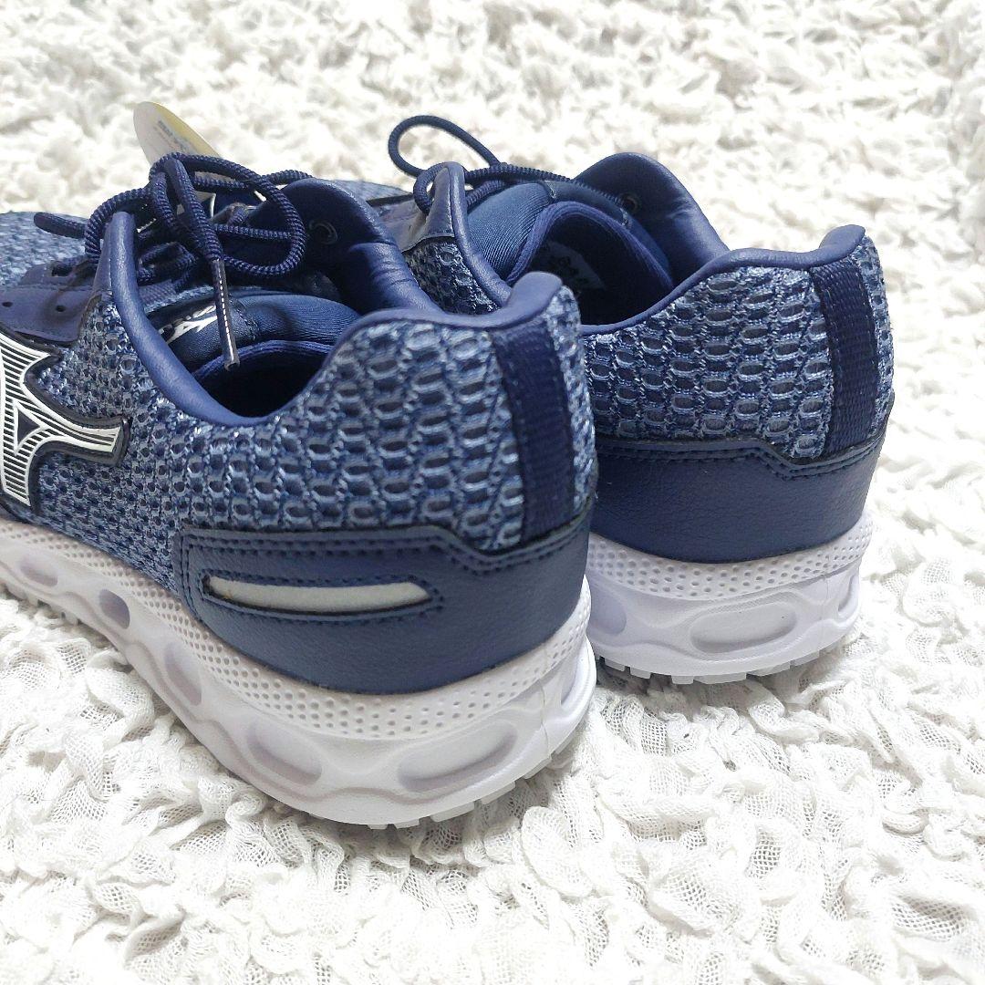 【新品】ミズノ 安全靴 オールマイティVH11L ブルー×ホワイト25cm