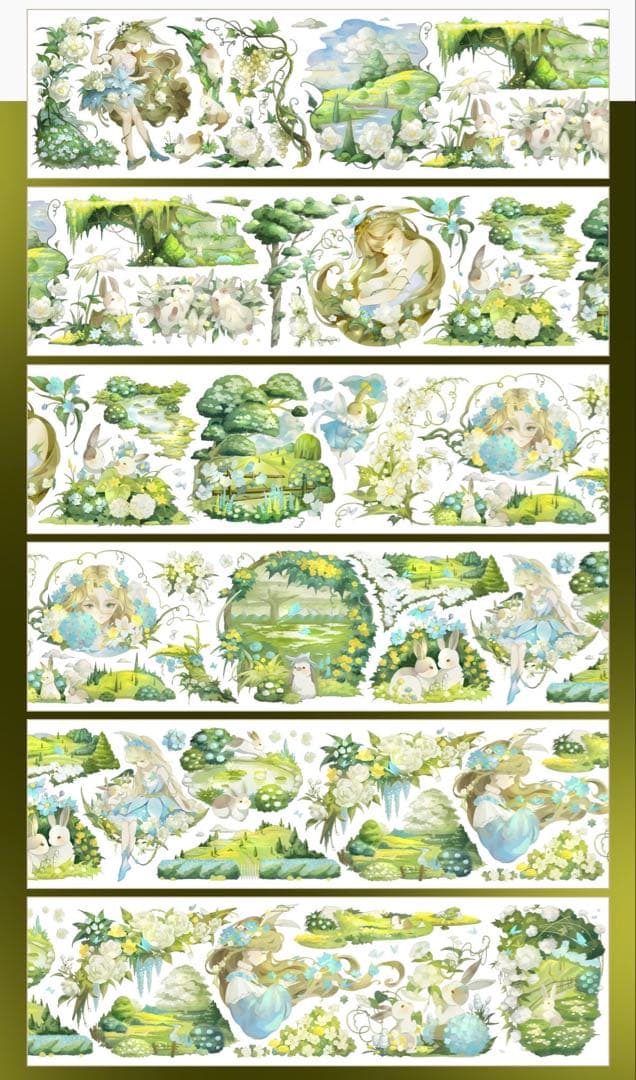 【9428】海外　3/5/巻　貝殻光マスキングテープ　オズの魔法使　人物装飾系