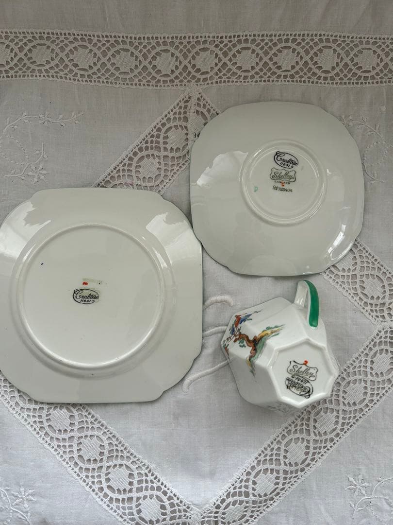 Shelleyシェリー◆カップ＆ソーサー トリオ◆リンゴ クイーンアン