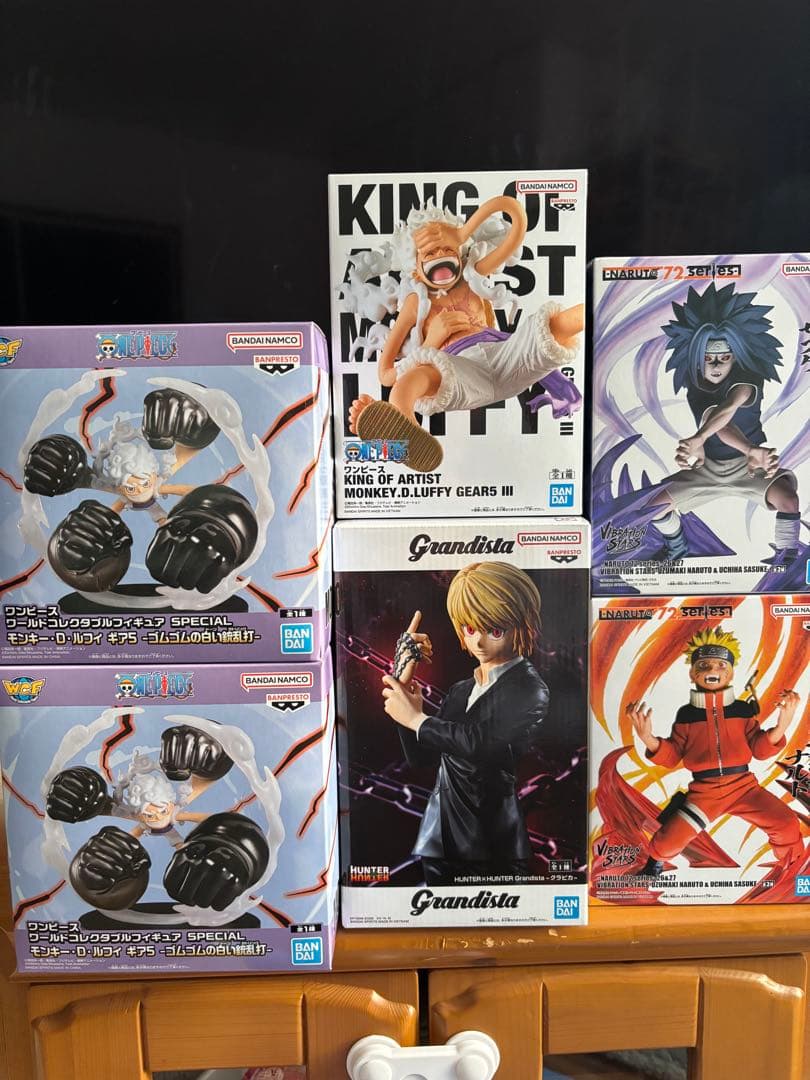 ワンピース、ナルト、ハンターハンターフィギュア6点まとめ売り