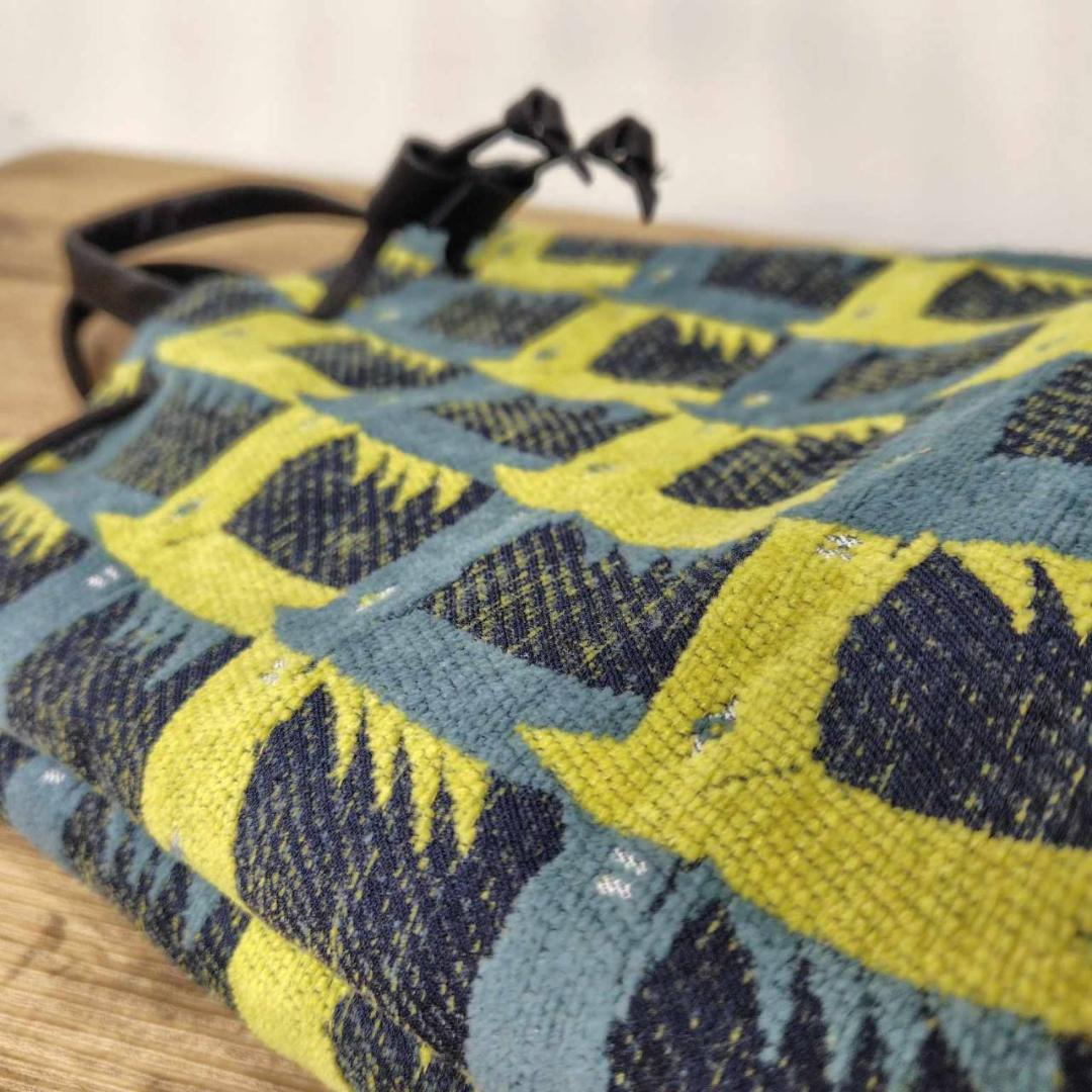 しののめ様/thoroughbredサラブレットネイビー/巾着Lサイズ