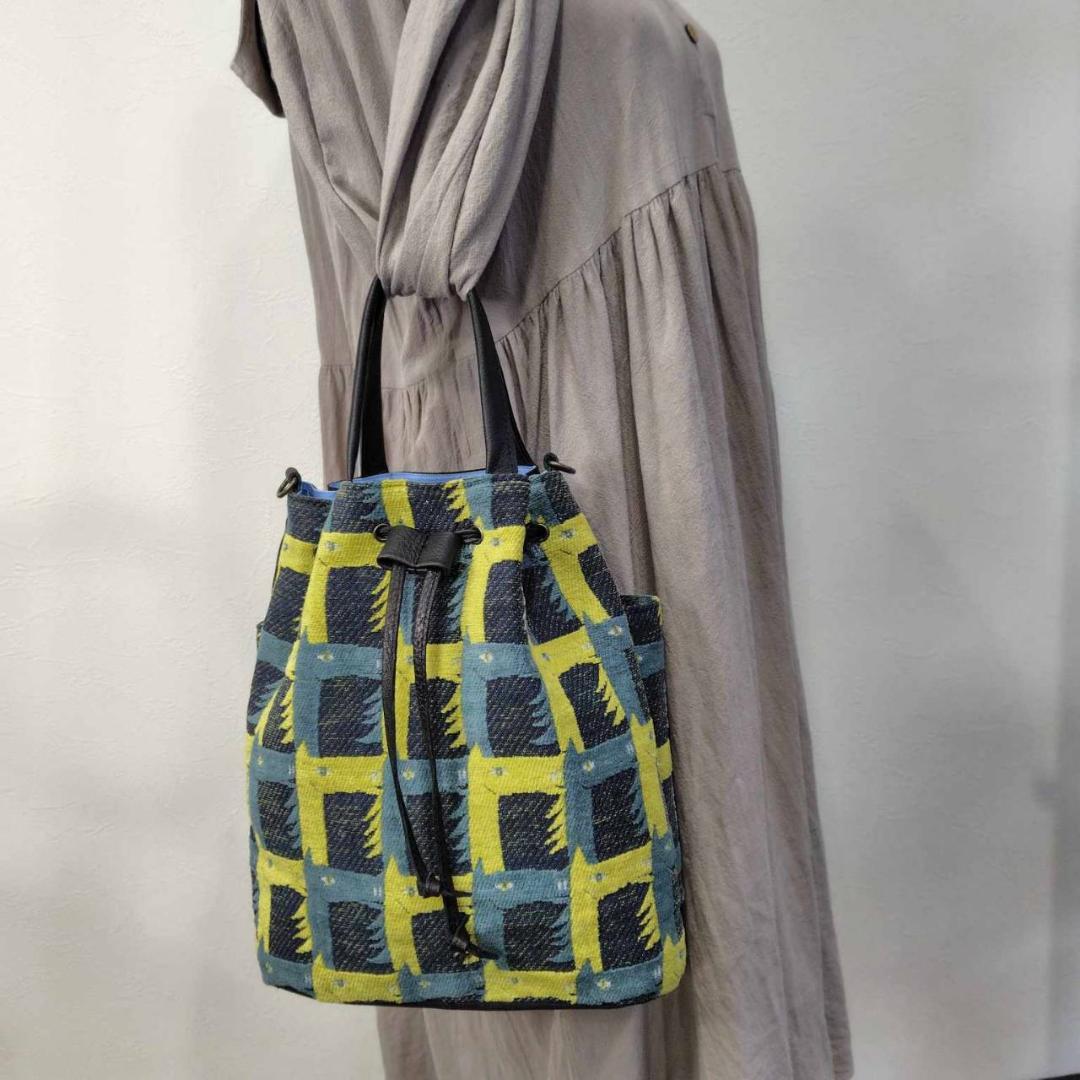 しののめ様/thoroughbredサラブレットネイビー/巾着Lサイズ