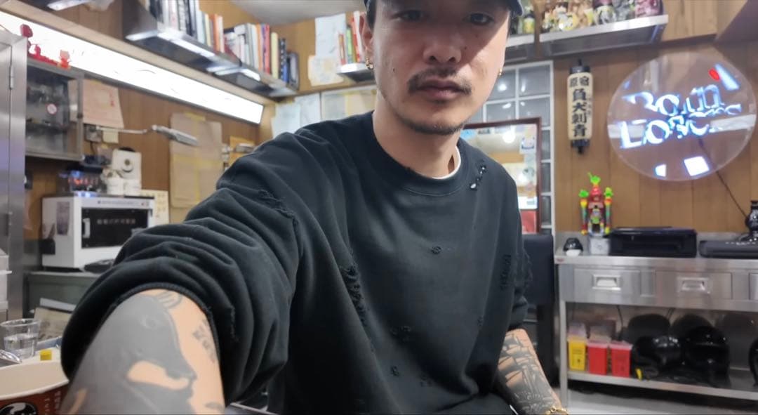 CALEE FOAMING LOGO CREW NECK SW M 山田蓮