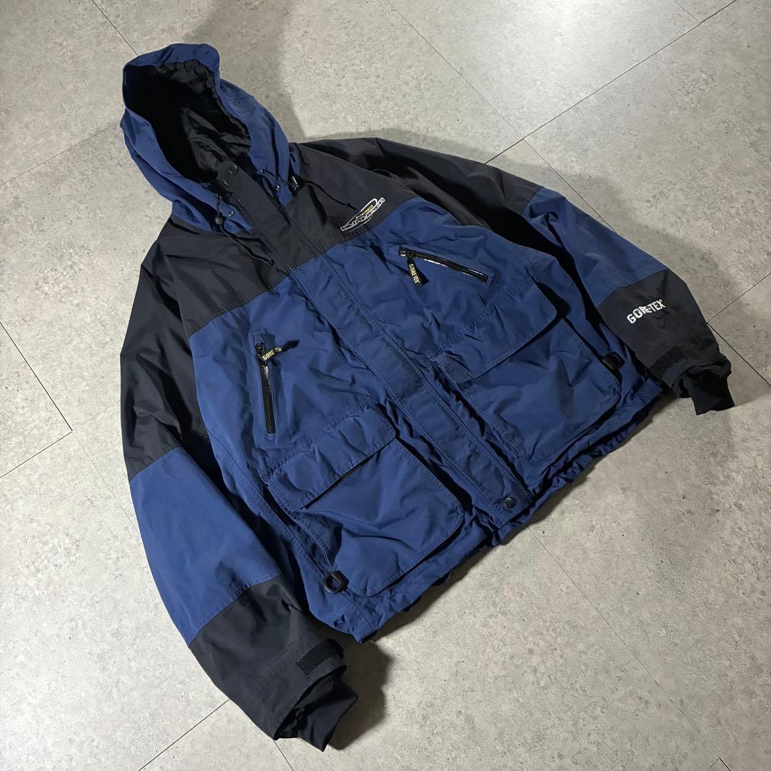 00s BassProShops GORE-TEXマウンテンパーカー黒青テック