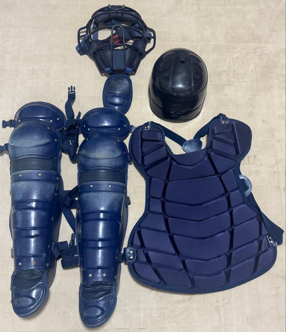 ZETT キャッチャー用具セット ネイビー