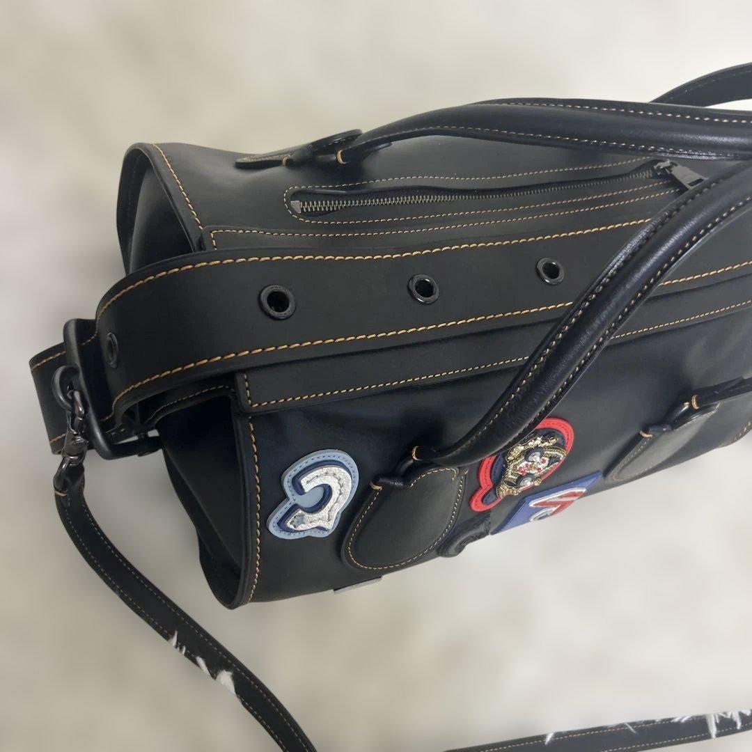 【未使用級】COACH 2way ショルダー ハンドバッグ クラブタン　ワッペン