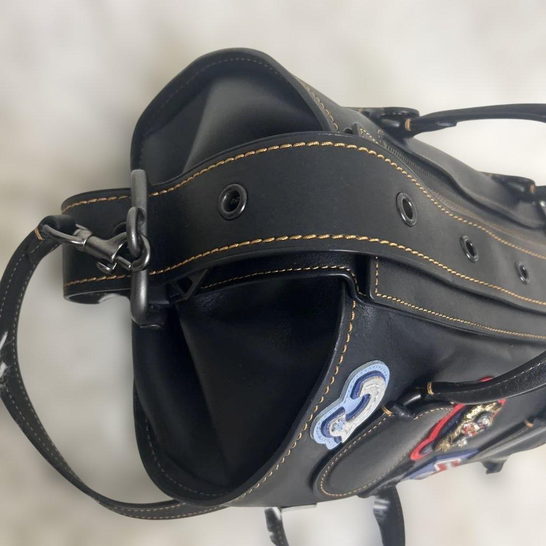 【未使用級】COACH 2way ショルダー ハンドバッグ クラブタン　ワッペン