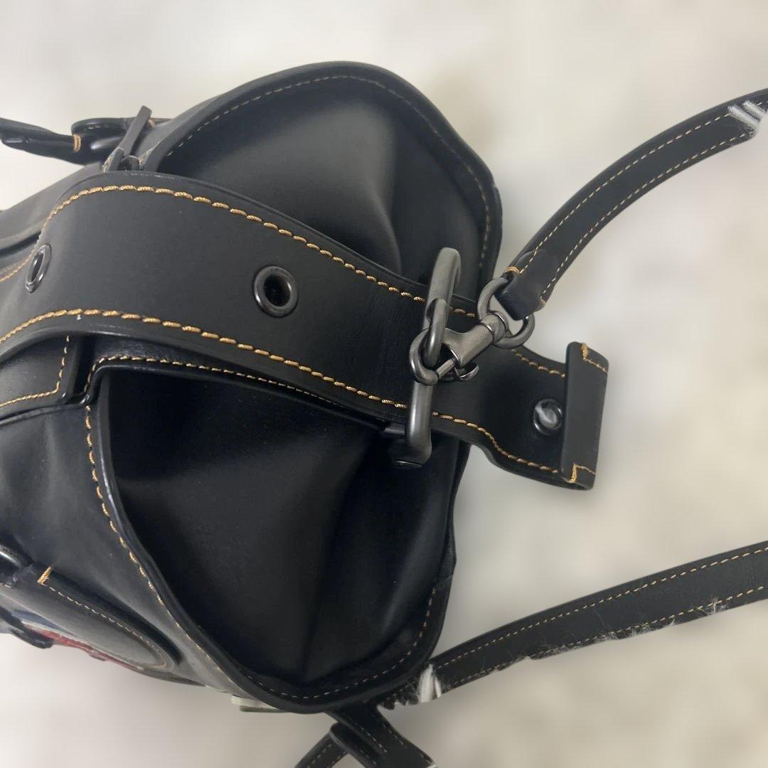 【未使用級】COACH 2way ショルダー ハンドバッグ クラブタン　ワッペン