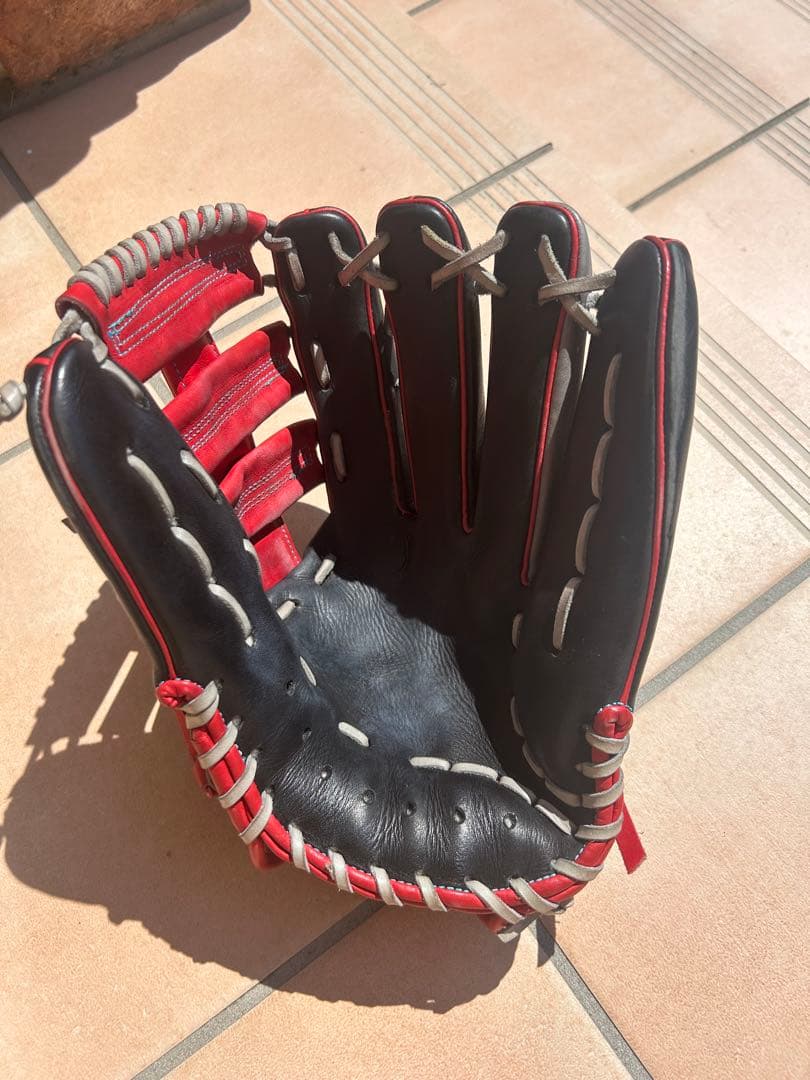 値下げ、【極美品】久保田スラッガー　外野手用　軟式　オーダーグラブ