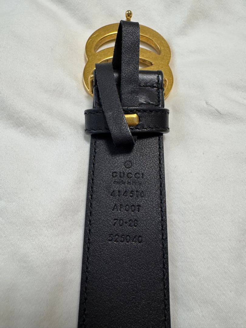 GUCCI ブラックレザー ベルト 2本セット