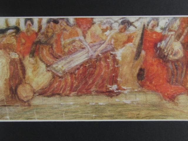 青木　繁【春】、年代物、希少画集画、状態良好、新品高級額装付