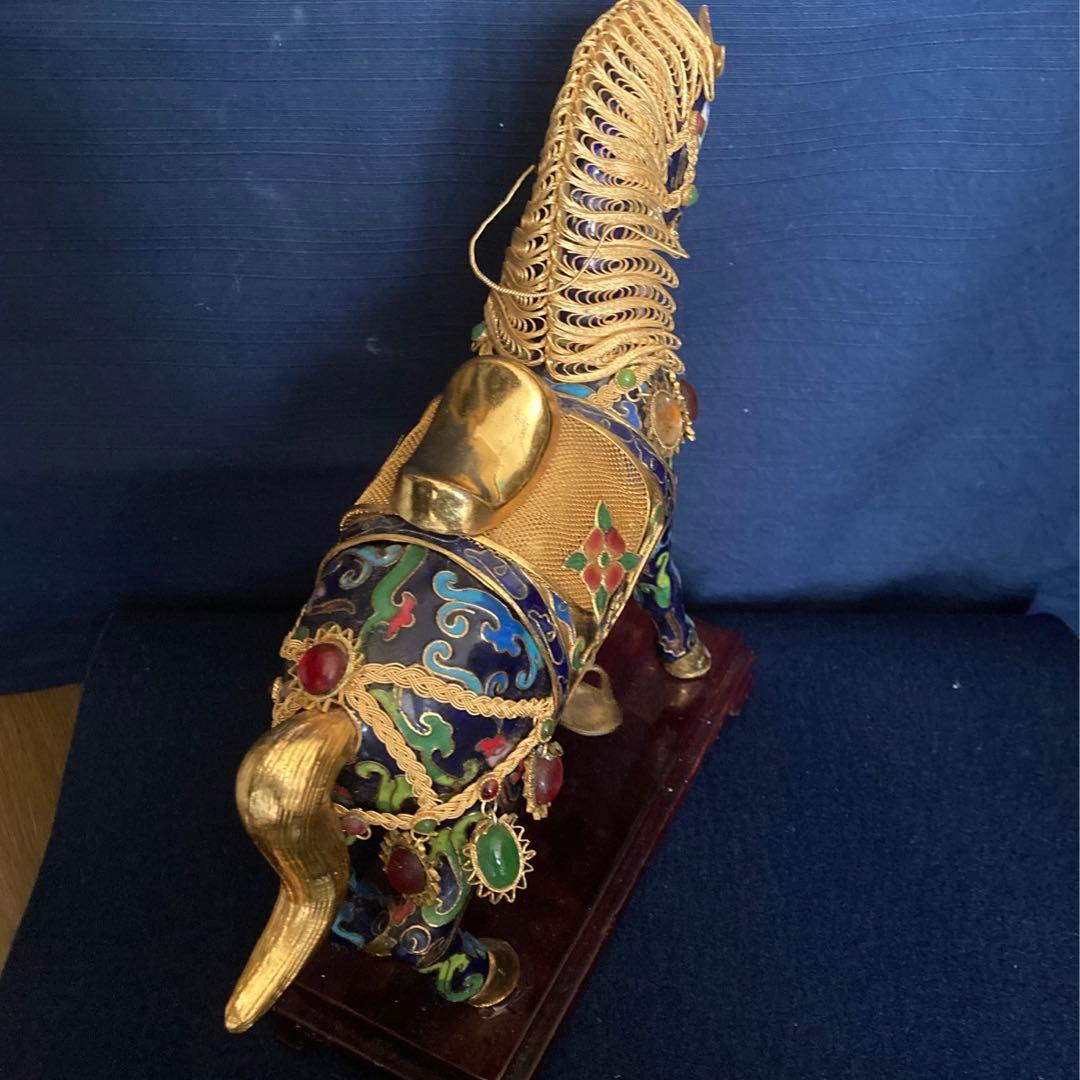 七宝金工細工馬置物　中国工芸