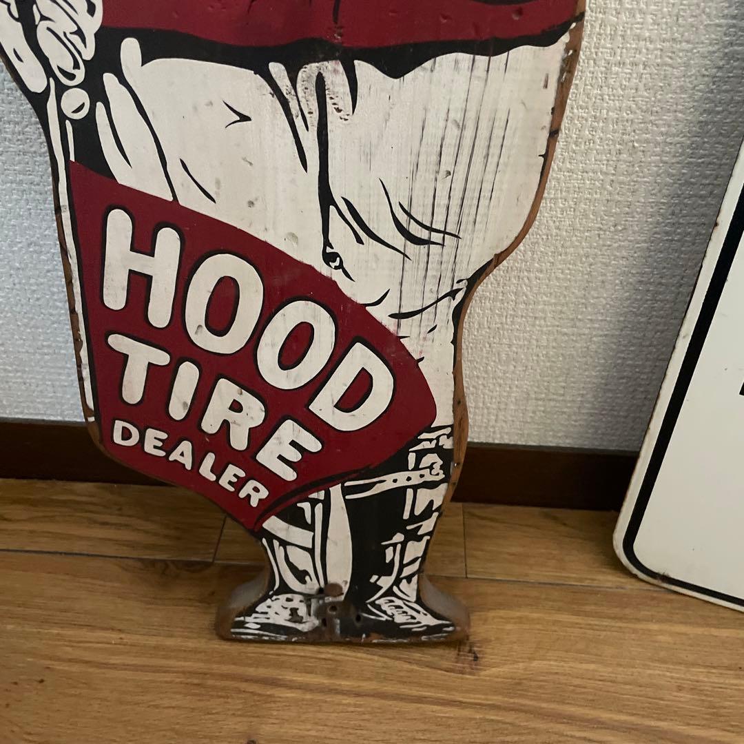 Hood Tire Dealer ヴィンテージ看板　木製看板