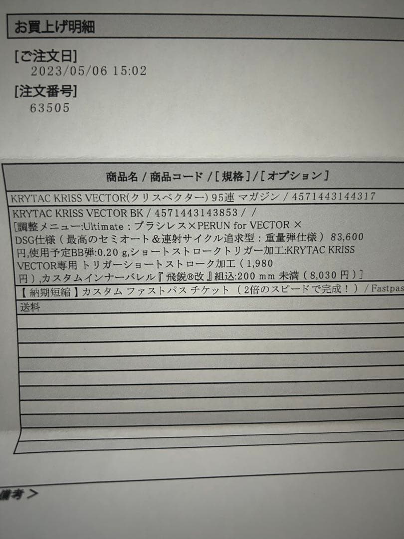 KRISS VECTOR (エアソフト97カスタム)