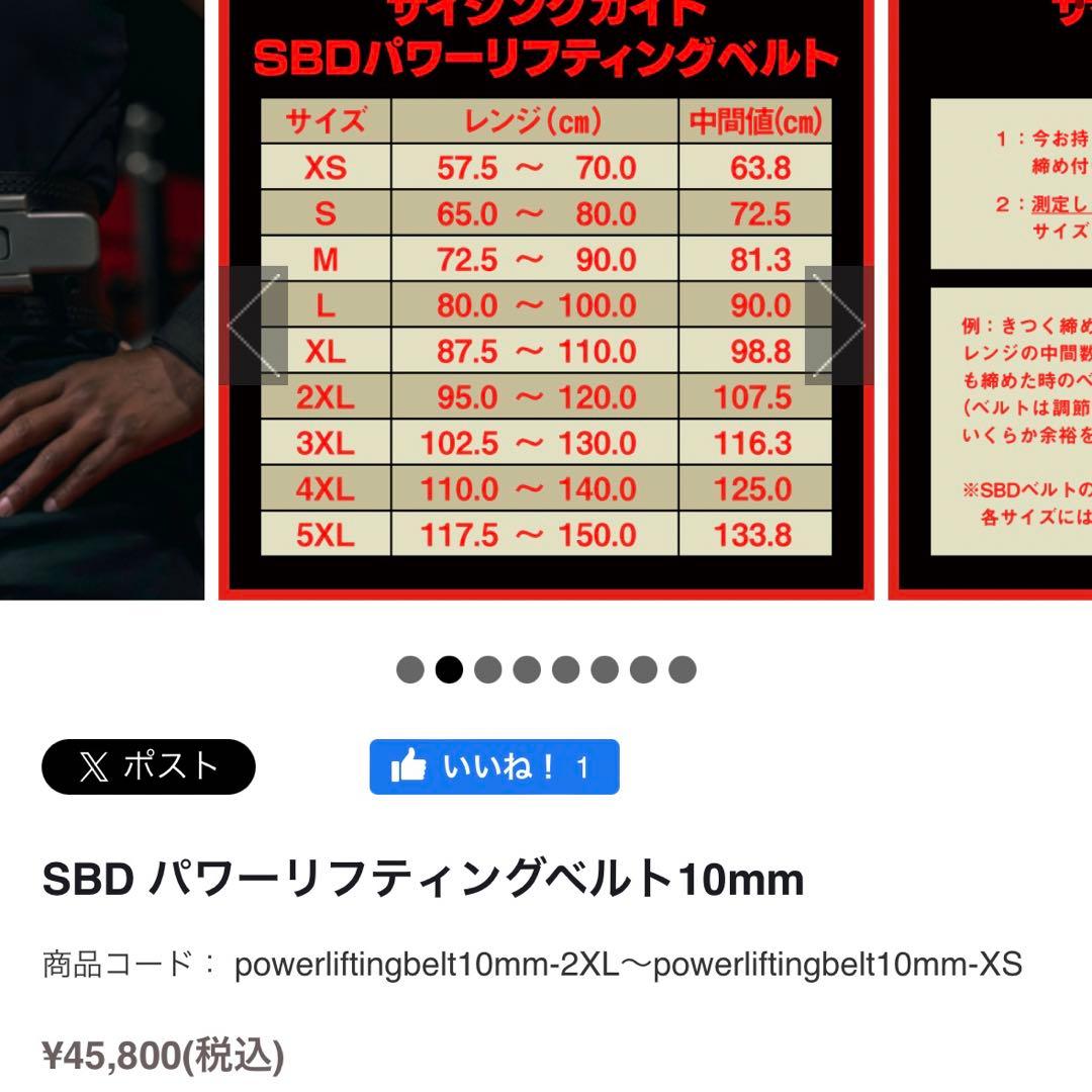 SBD パワーベルト 10mm M　パワーリフティング　powerlifting