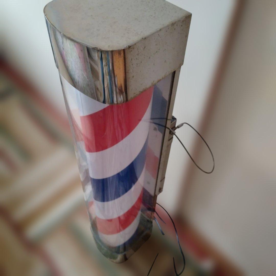 バーバーポール 赤・白・青 壁掛け式　引き取り希望