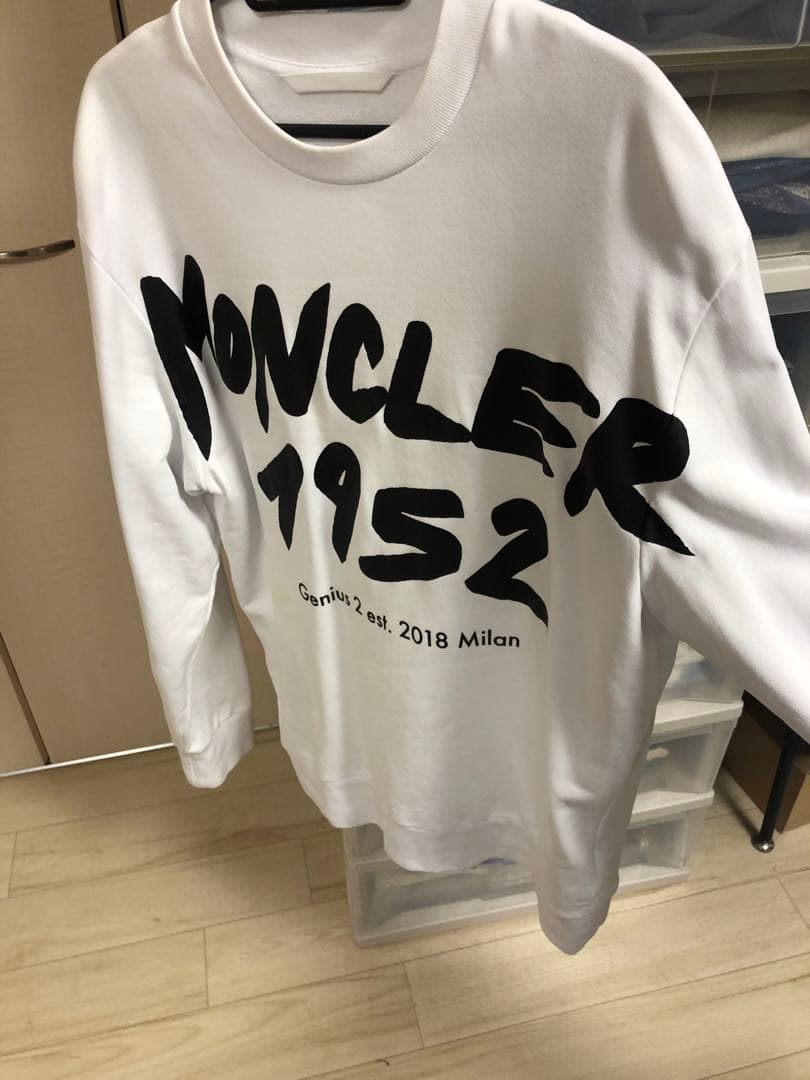 MONCLER トレーナー 白 スウェット オーバーサイズ 2 GENIUS