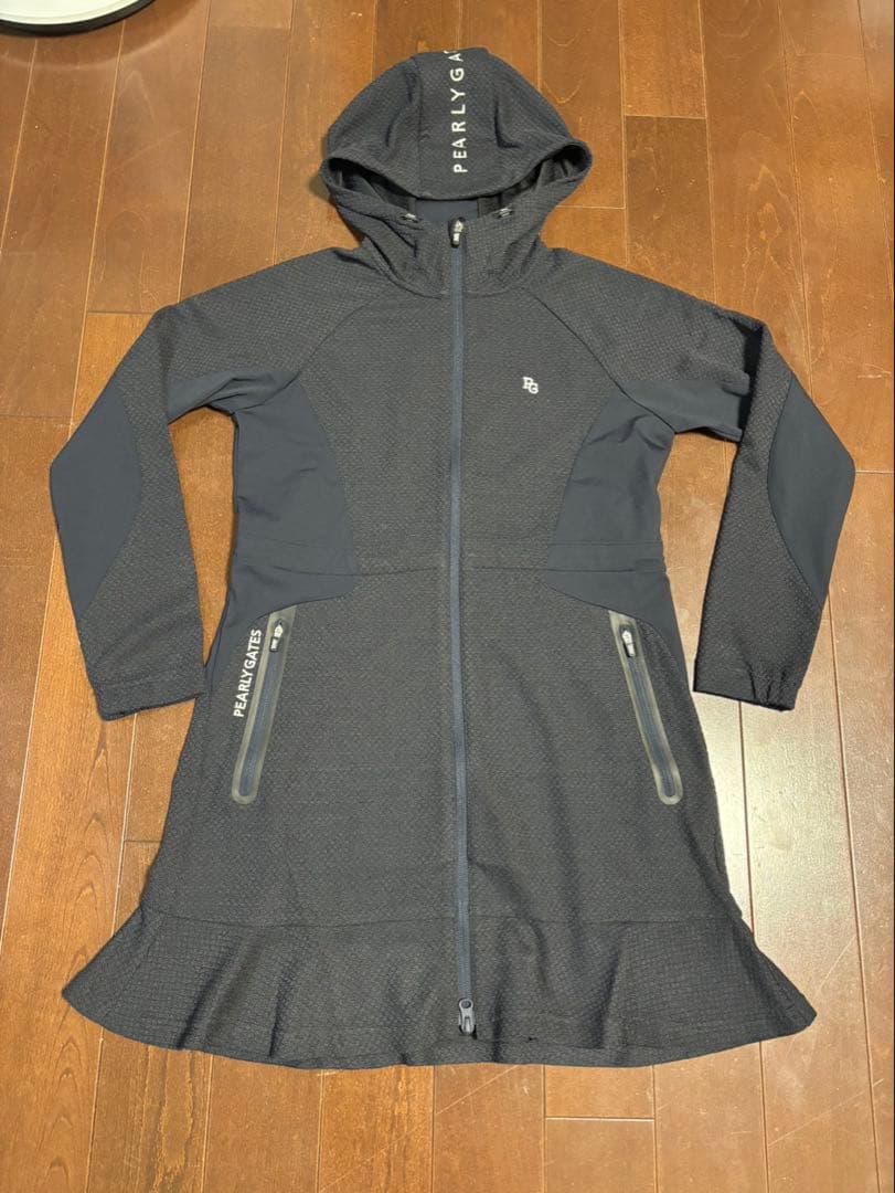 パーリーゲイツダイヤニットジャガード濃紺ワンピースサイズ0