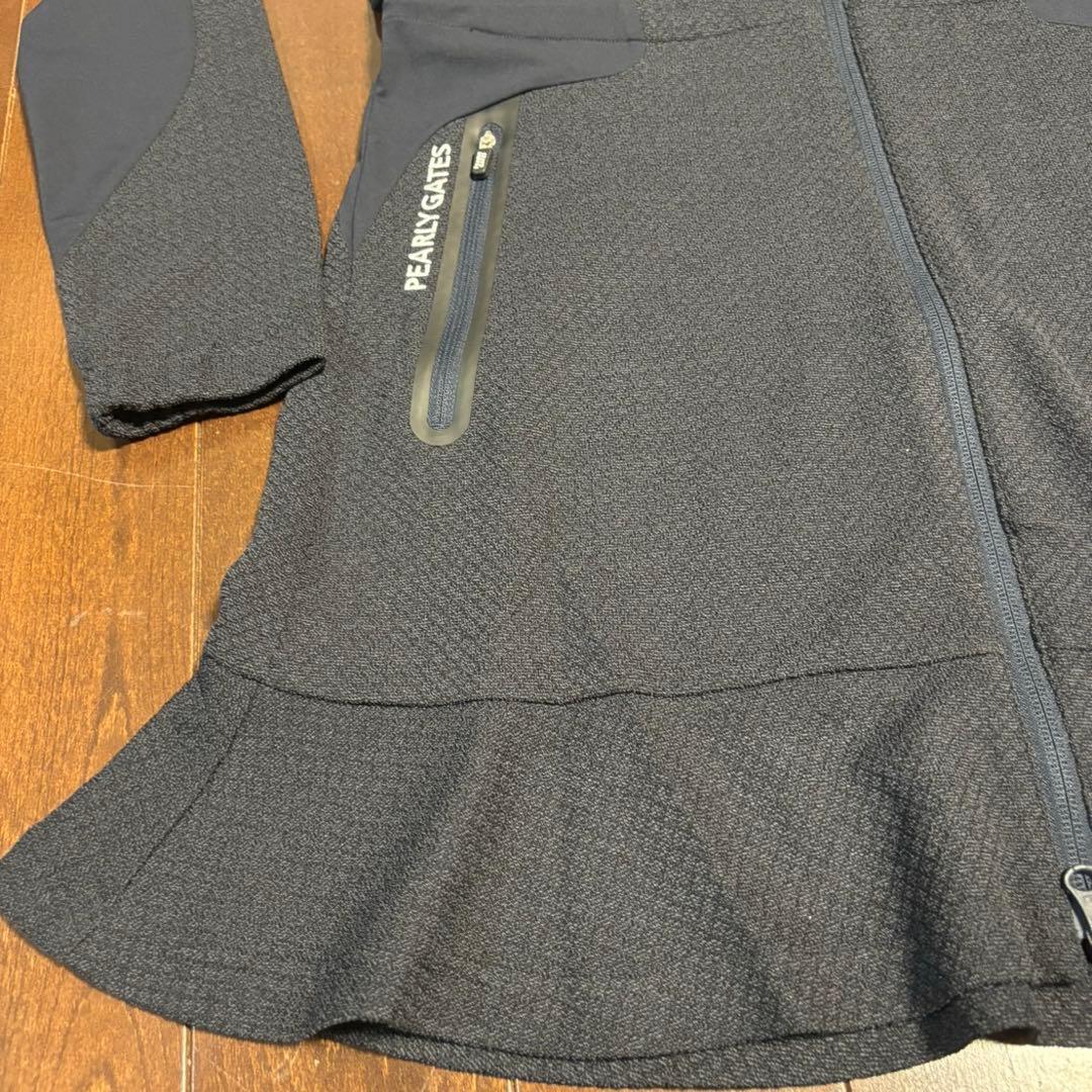 パーリーゲイツダイヤニットジャガード濃紺ワンピースサイズ0