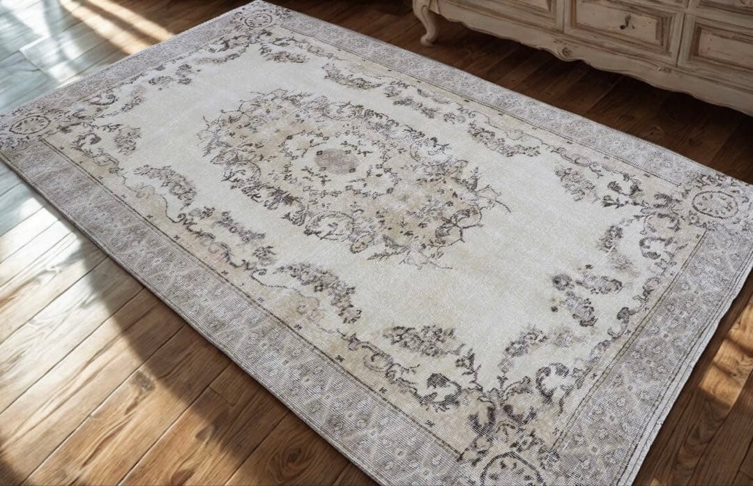 超大判 266×157 shabby chic トルコ ヴィンテージラグ