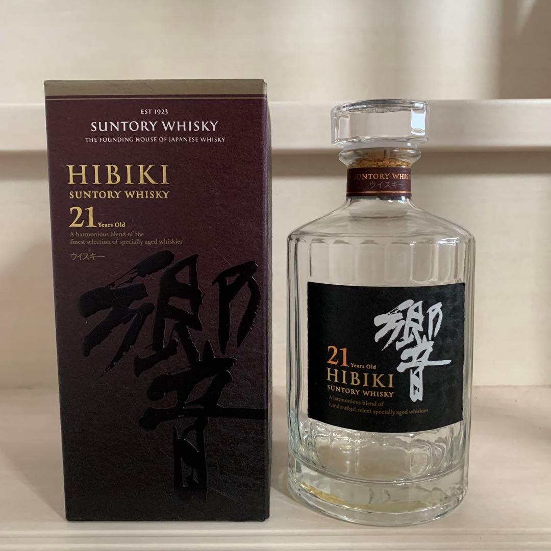 山崎18年　響21年　空箱　空瓶