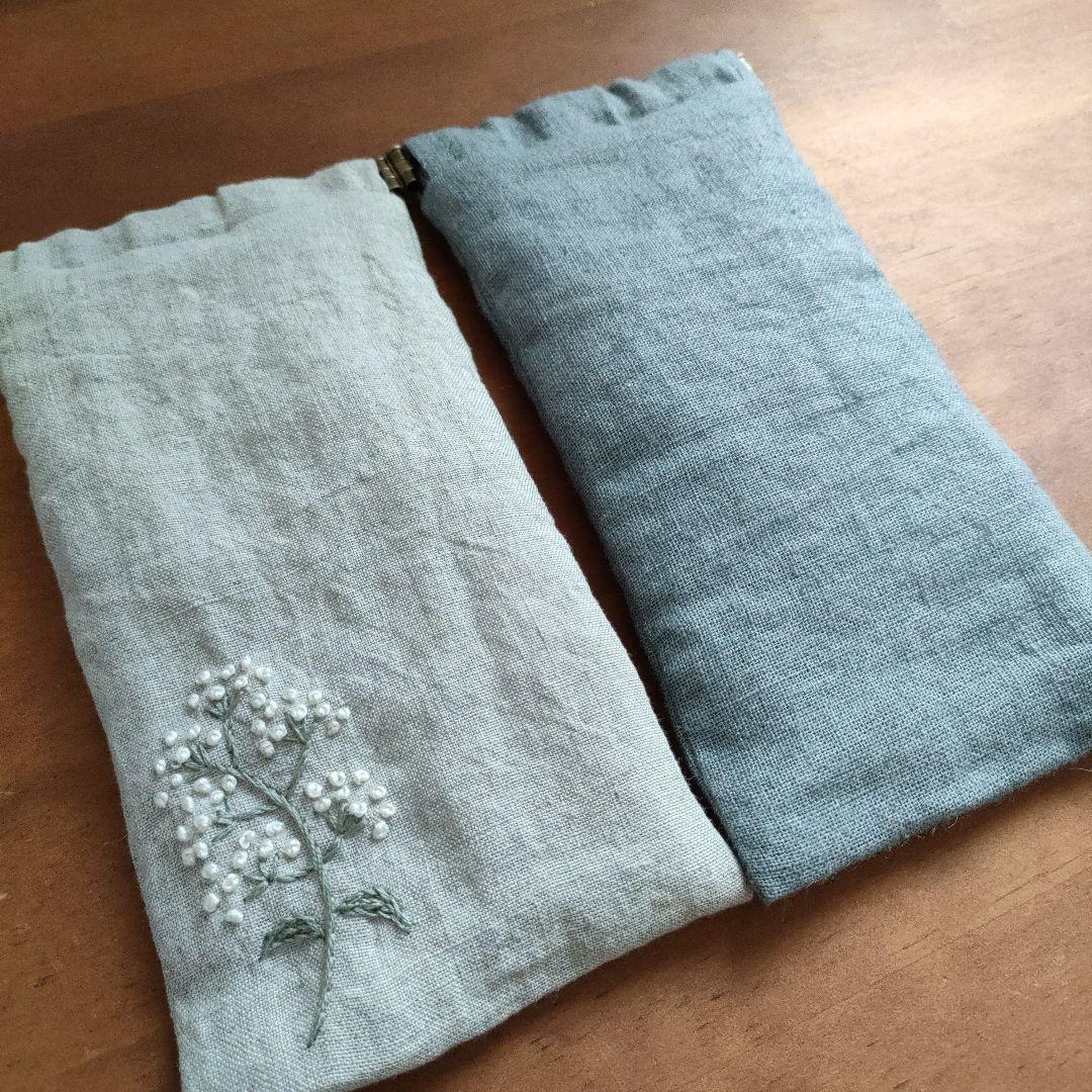 【リネン刺繍　ゆくゆく様オーダー専用ページ】マルチクロス　メガネケース