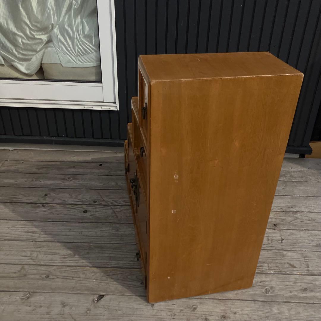 ① 昭和レトロ 中国古典家具 木製 階段箪笥 サイドボード 古家具 ビンテージ