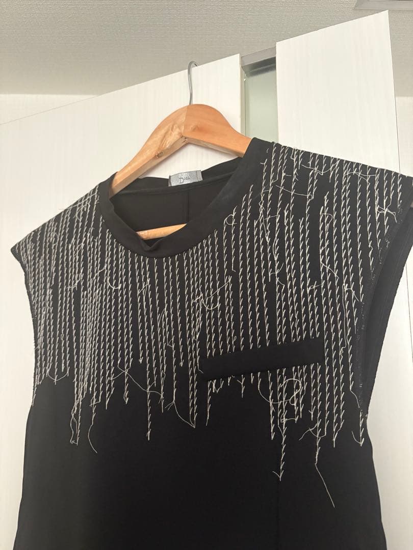 Diorhomme 刺繍デザインノースリーブプルオーバーシャツ(44/ブラック)