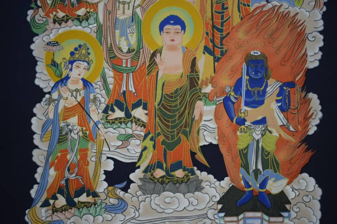 真作/十三佛図/美品/布袋屋掛軸HF-366