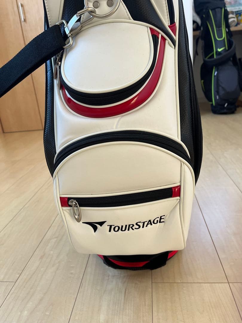 TOURSTAGE キャディバッグ ホワイト/ブラック