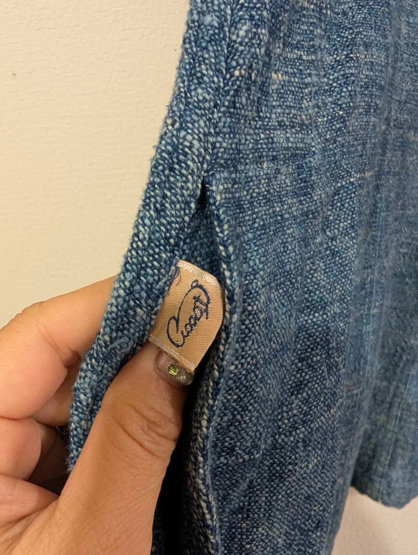 うさとの服 Aライントップス 藍染