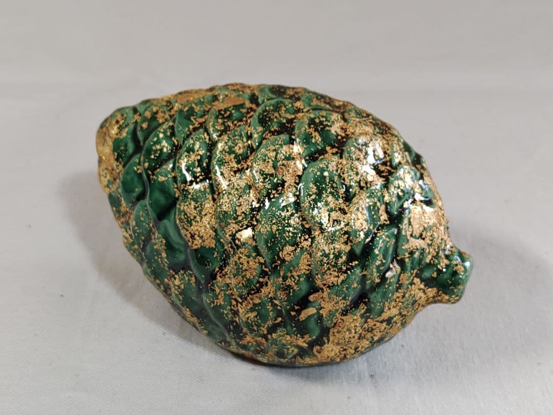 茶道具 熨斗押さえ 松笠 楽焼 和楽