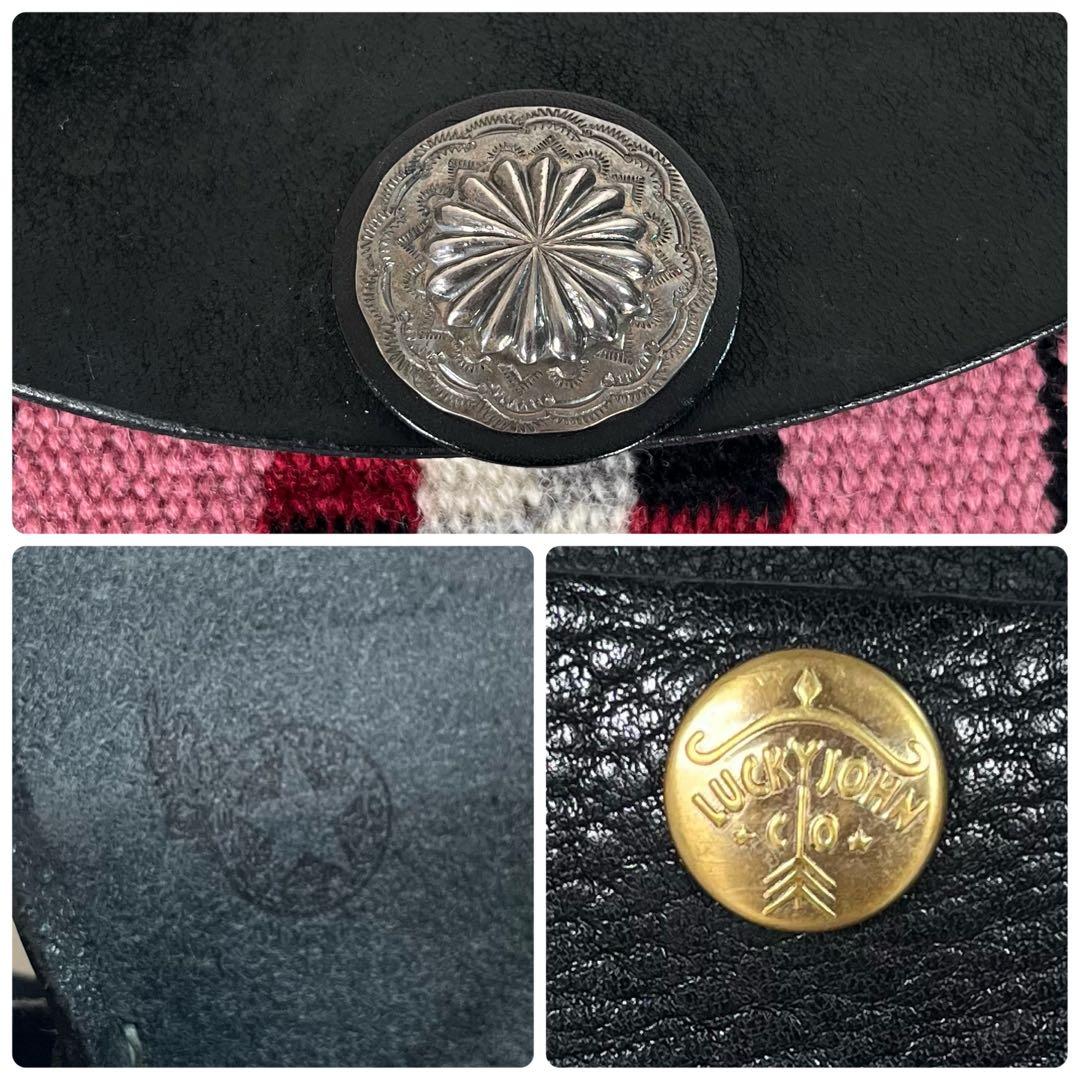 【未使用級】ラッキージョン　ラグショルダーバッグ　コンチョ　チマヨ柄　ウエスタン