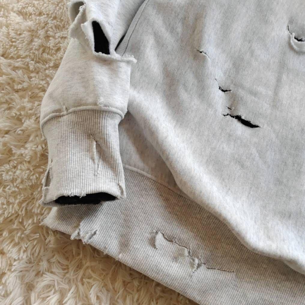 半壊 襤褸 クラッシュ NEW YORK ボロ加工 トレーナー 常田大希 L