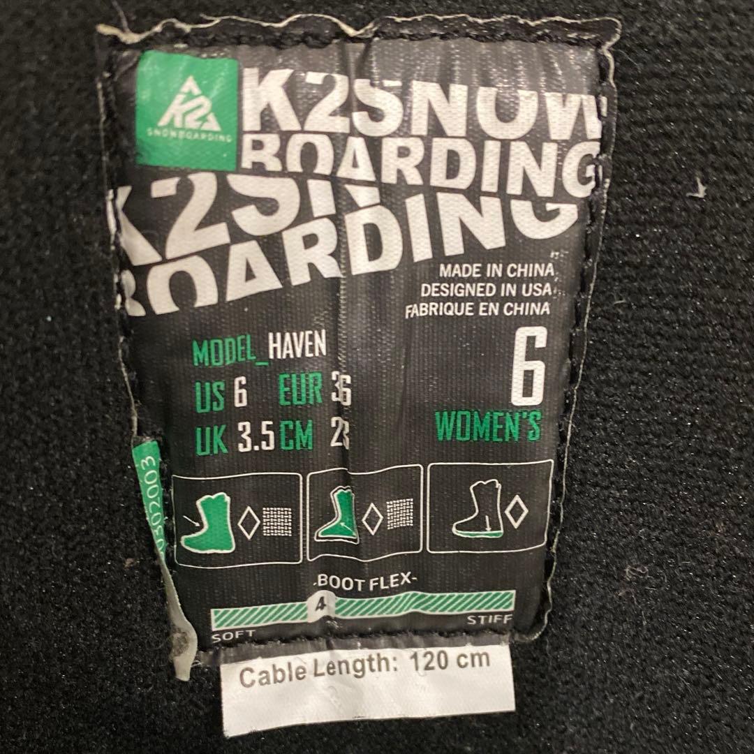 【美品,即日発送】スノボブーツ　K2 ケーツー HAVEN ヘブン 23.0cm