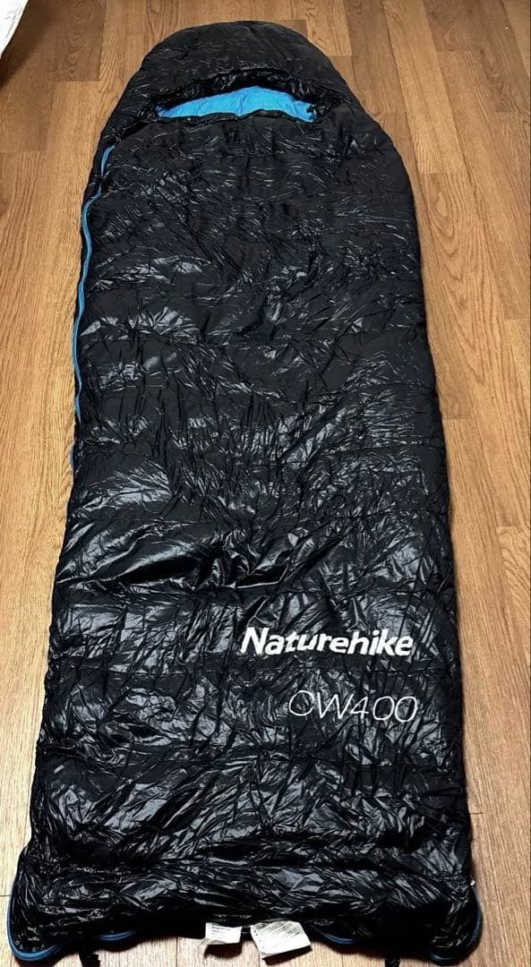 Naturehike CW400 ブラック/ブルー 寝袋、シュラフ