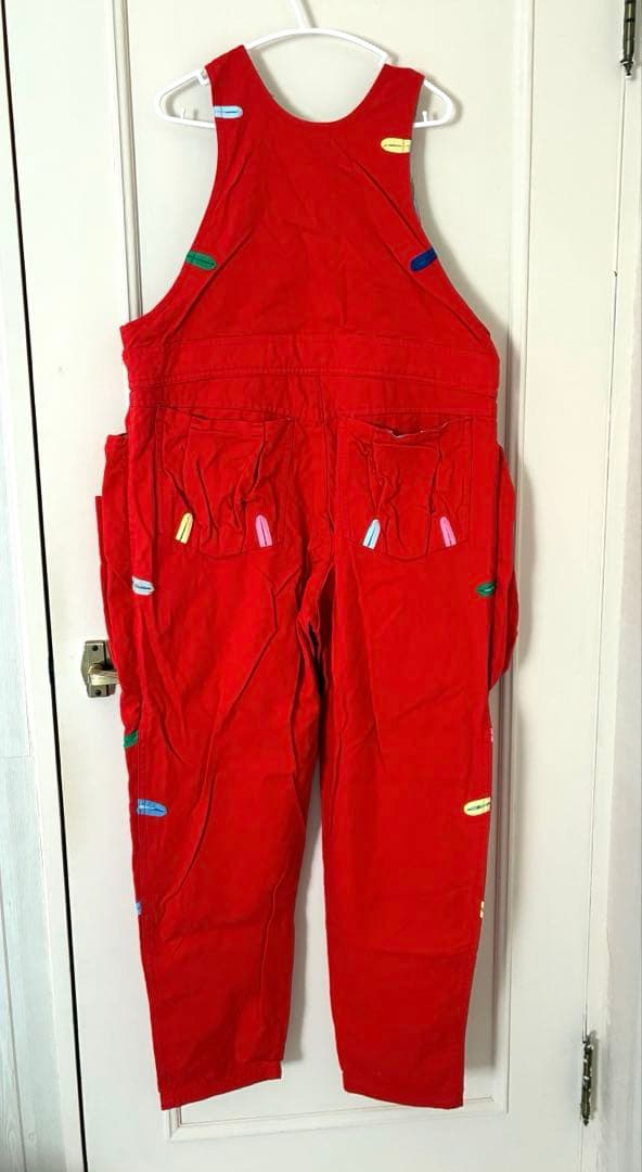 ⭐︎K-FACTORY NOBUO IKEDA⭐︎ ワッペン オーバーオール　レッド