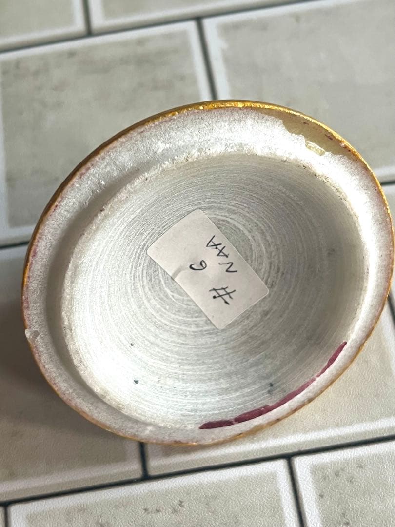 定価25,000円 手描き 象細密図 大理石 小物入 金彩仕上げ マハラジャ様式