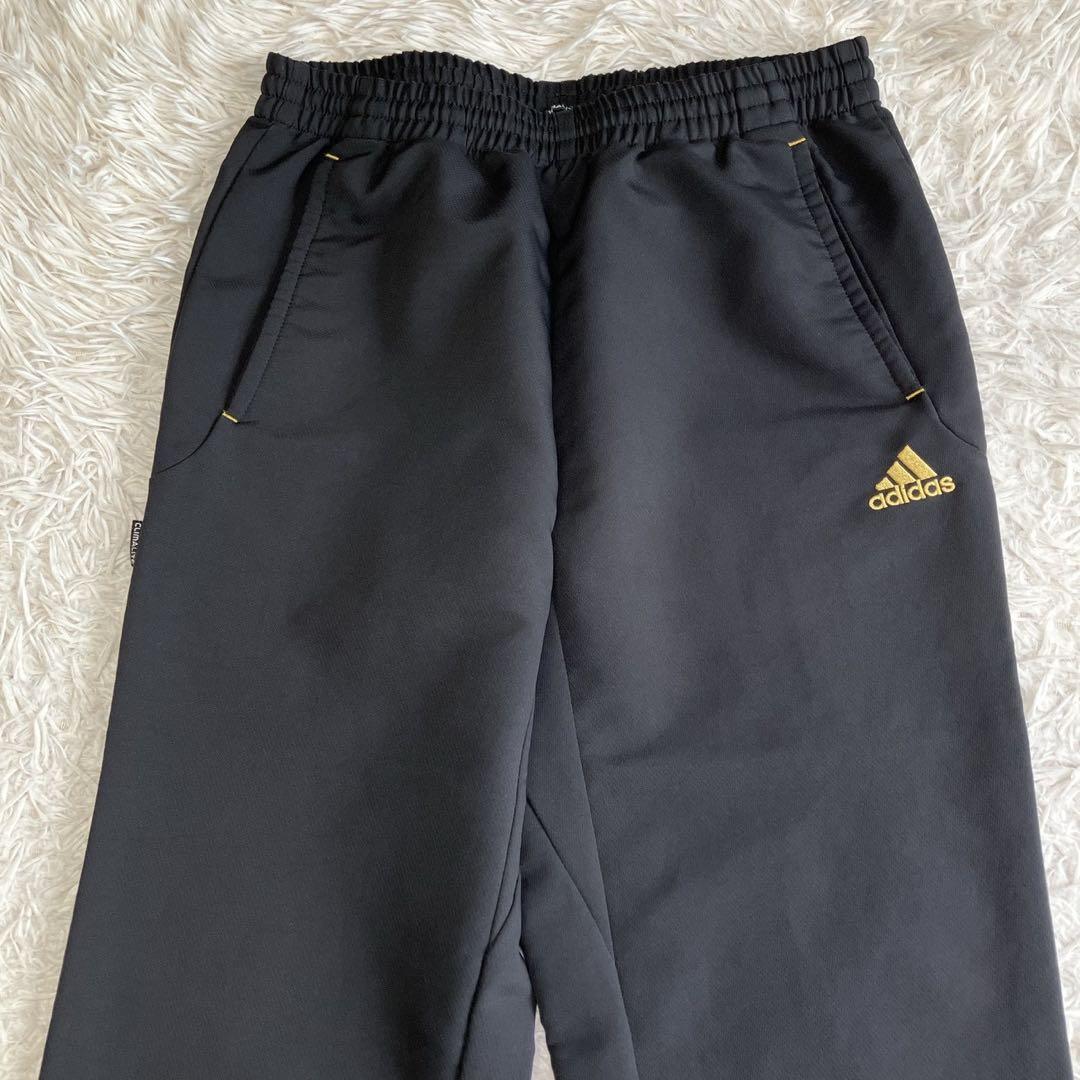 ◎極美品 アディダス 人気の黒×金 ジャージ上下セット L スポーツスタイル