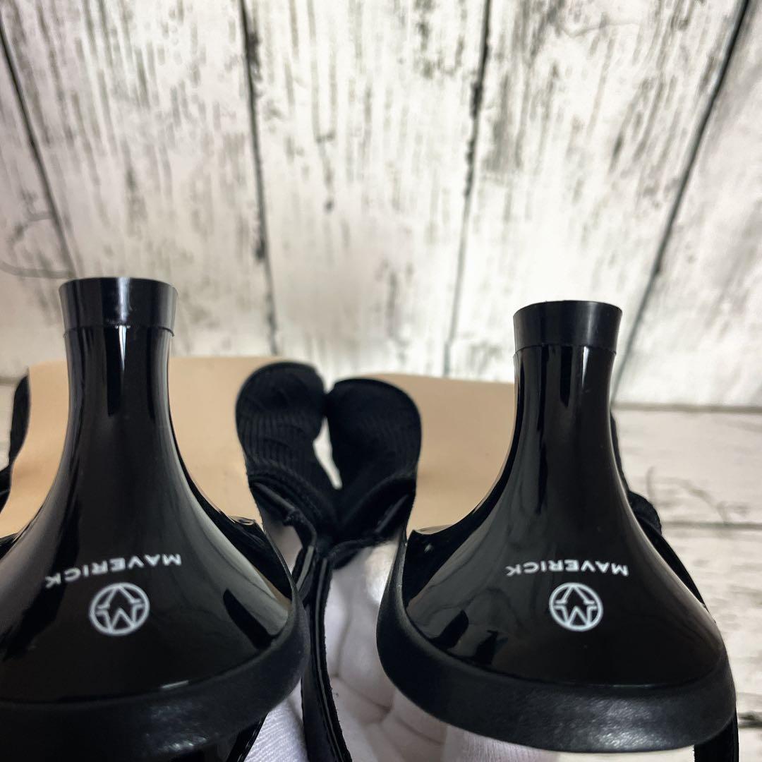 美品 ✨ メゾンマーベリックプレゼンツ レースアップ ミュール 黒 23.5cm