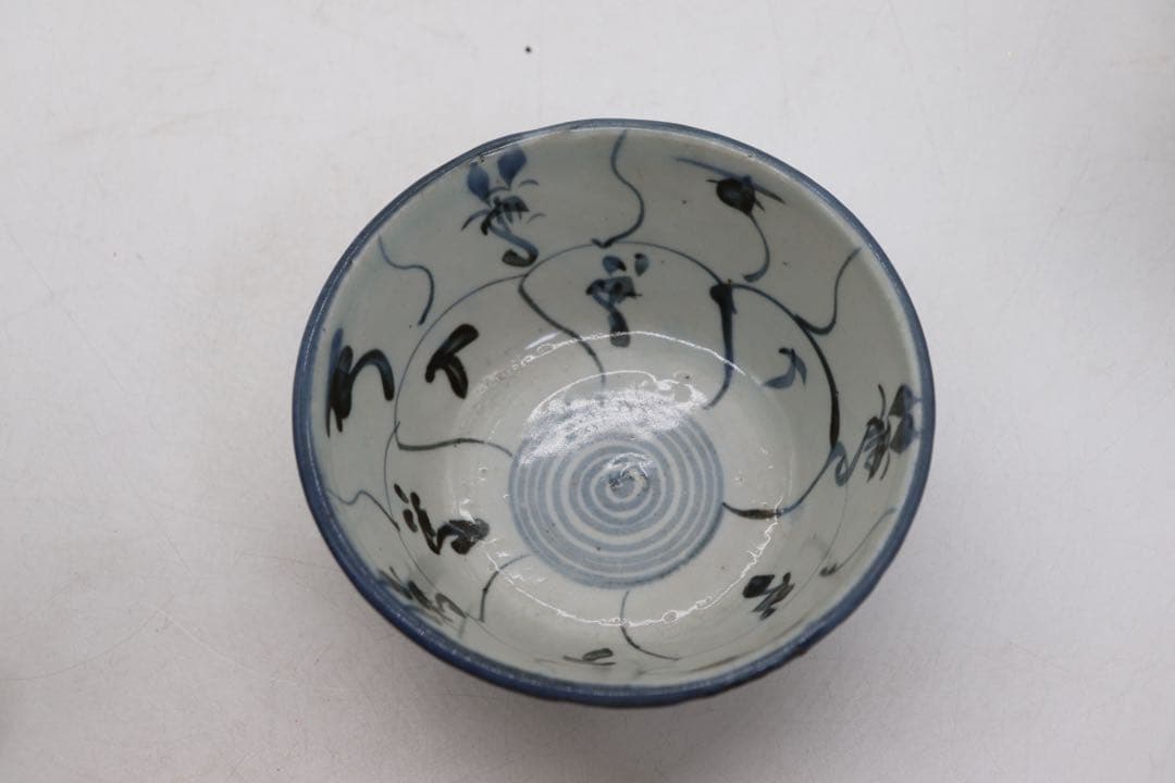 中国　清時代　染付　お碗大&小4点まとめ　送料込み250816