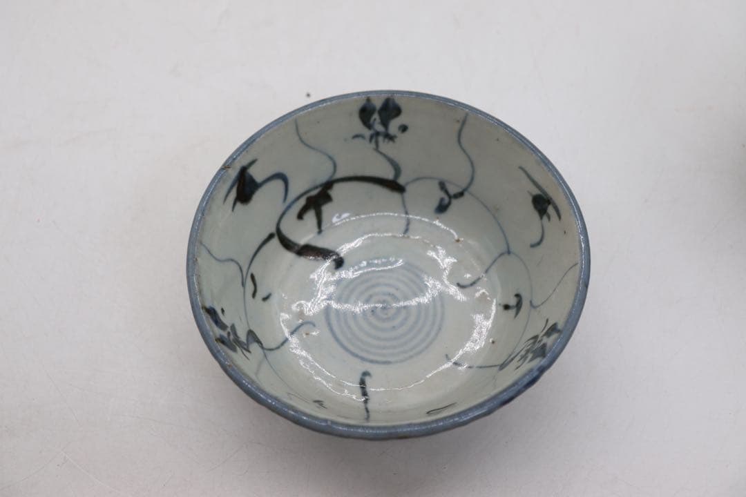 中国　清時代　染付　お碗大&小4点まとめ　送料込み250816