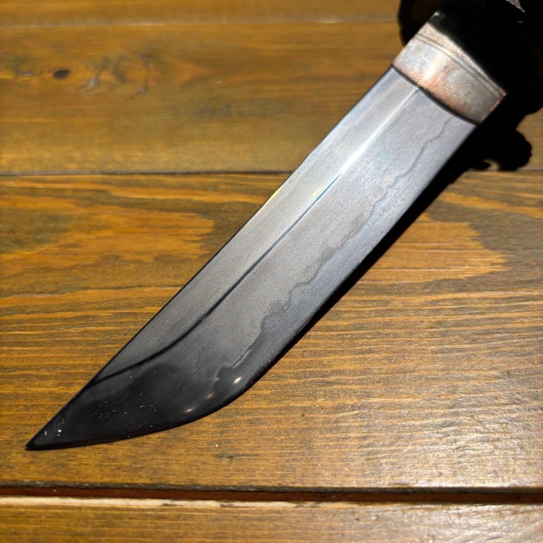 日本刀残欠クラフトナイフNo.64 最上大業物 長曽祢虎徹興里 茶黒拵
