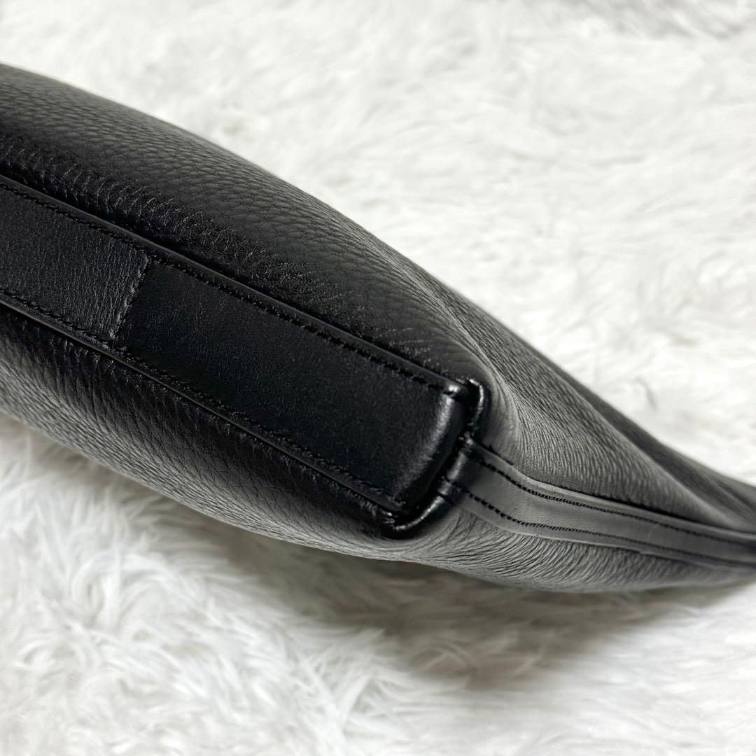 美品✨ ポールスミス 2way クラッチバッグ マルチストライプ シボ革 黒