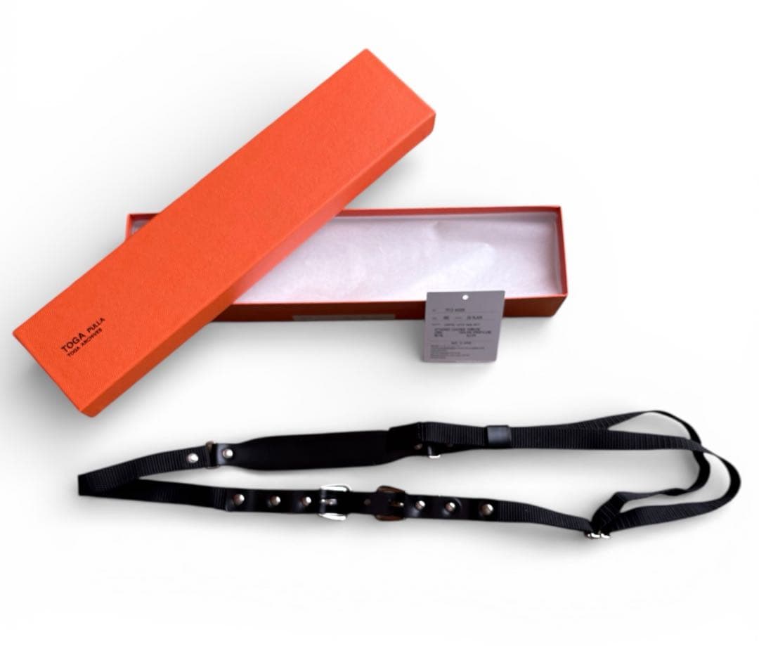 限定値下げ★TOGA PULLA Leather nylon tape belt
