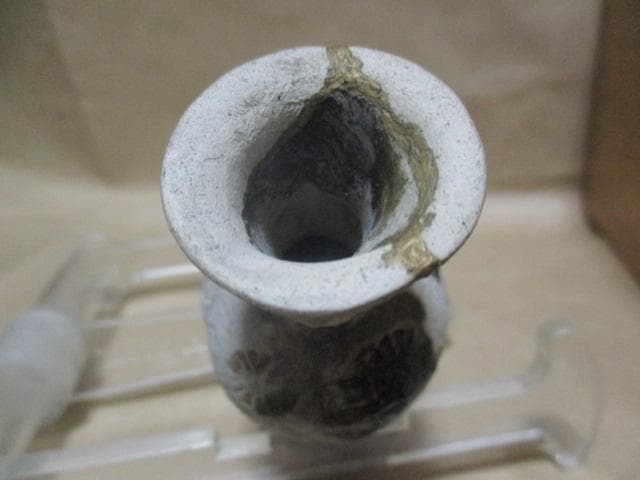 古瀬戸印花仏花瓶　I32-2