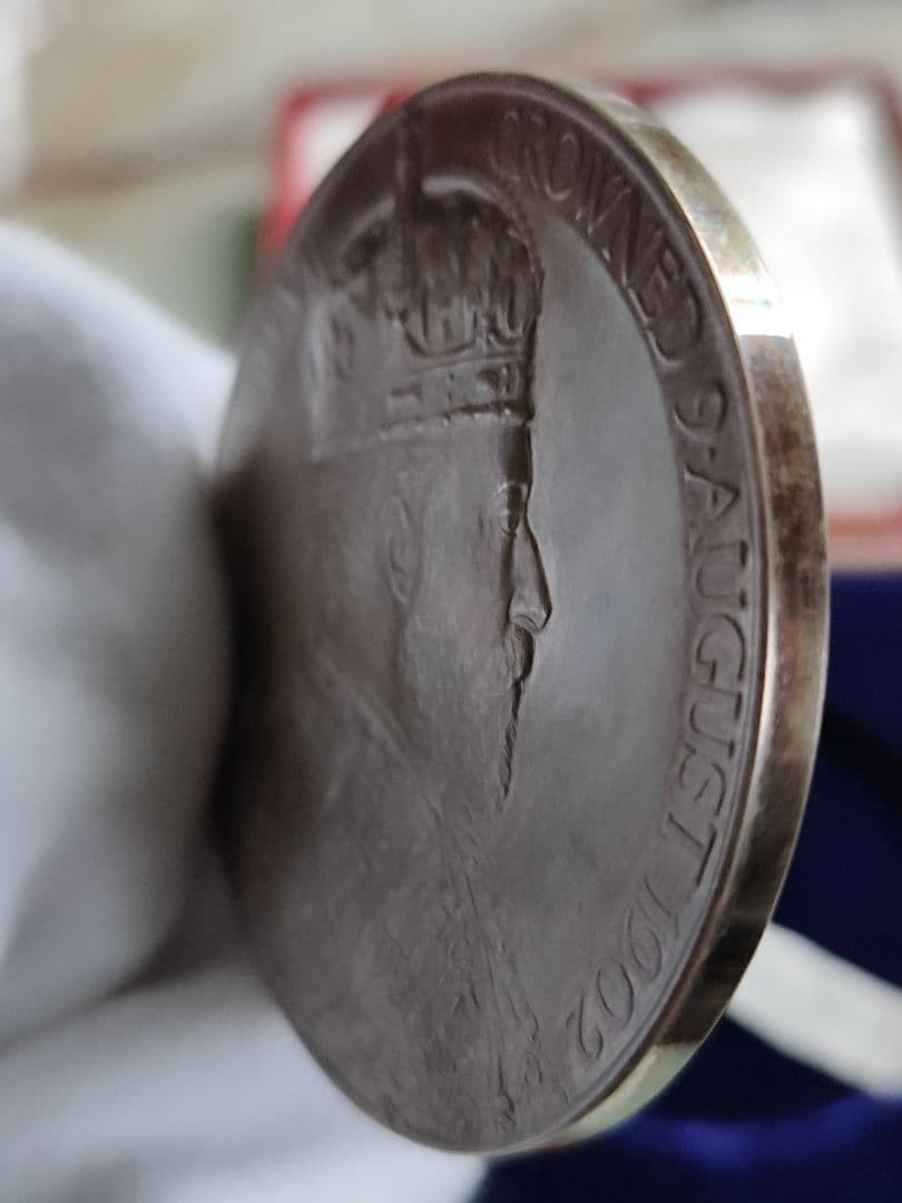 希少シルバー1902 イギリス エドワード アレクサンドラ 銀 メダル